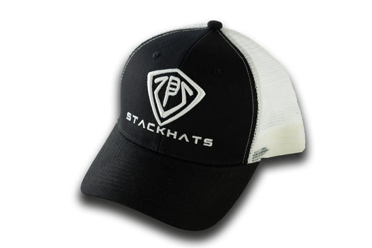 Black & White Unisex StackHats Snapback Trucker Hat