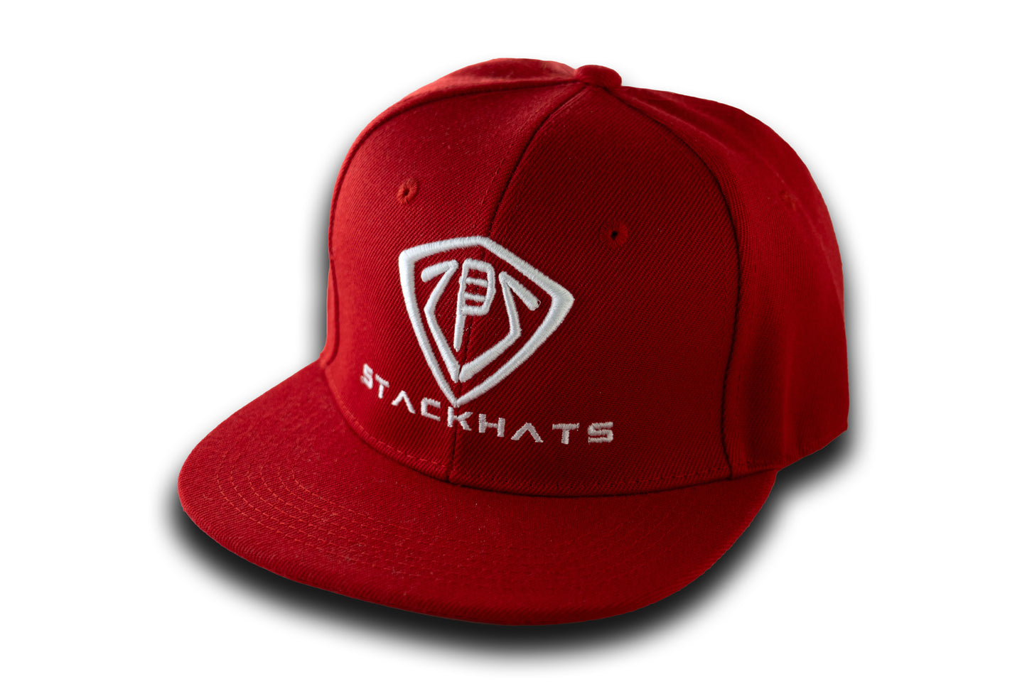 Red Unisex Flat Bill StackHats Snapback