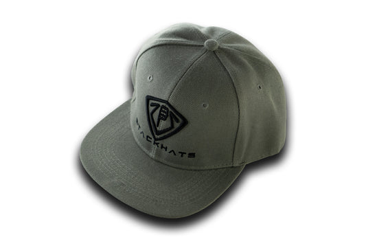 Grey Unisex Flat Bill StackHats Snapback