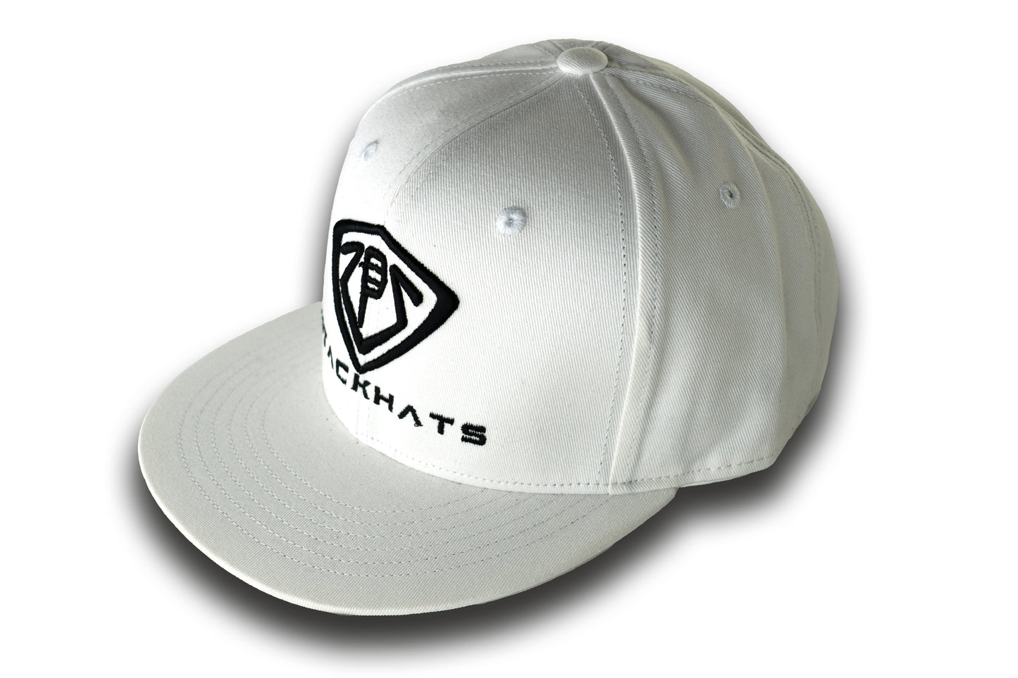 White Unisex Flat Bill StackHats Snapback