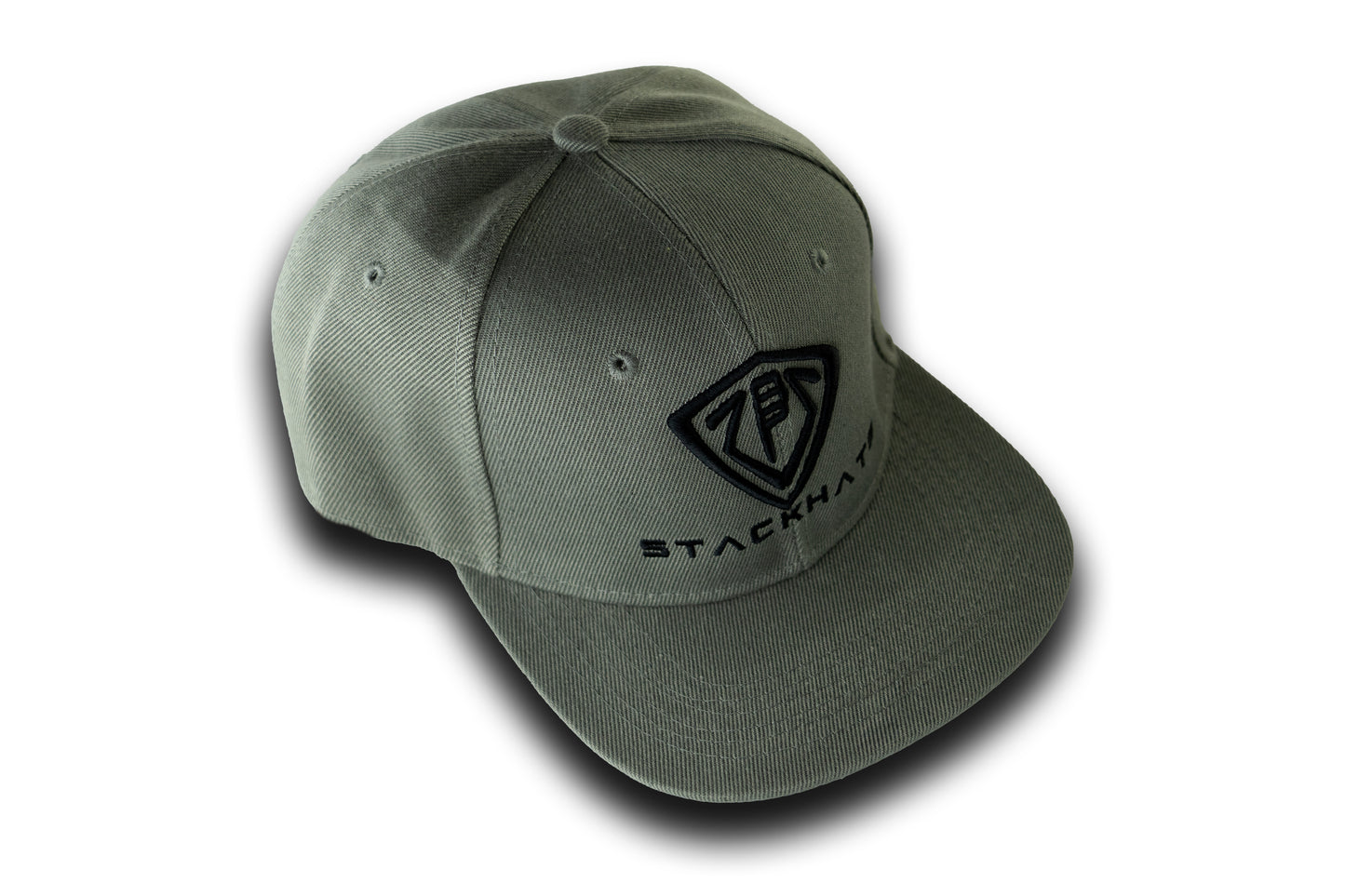 Grey Unisex Flat Bill StackHats Snapback