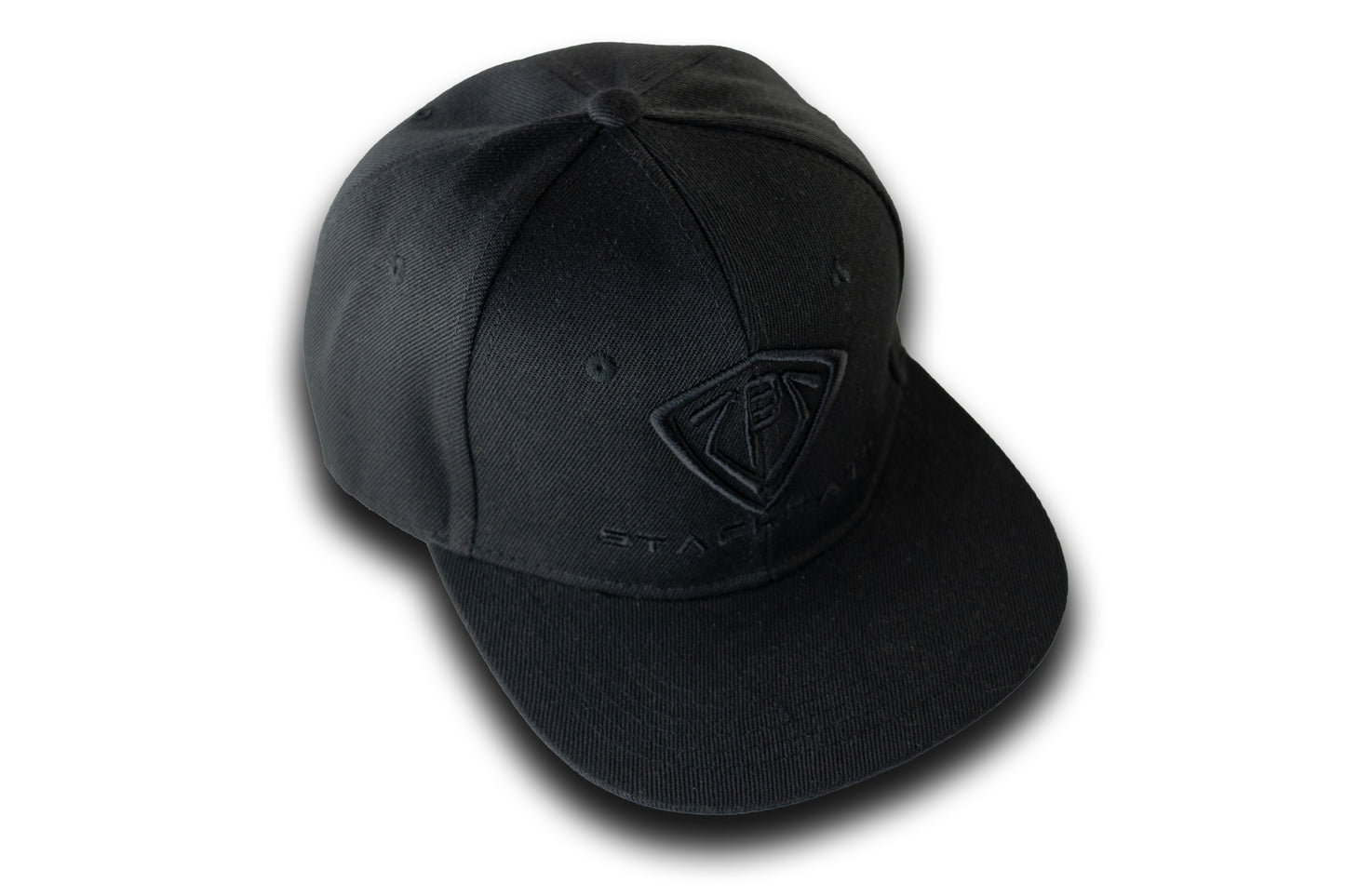 Black Unisex Flat Bill StackHats Snapback