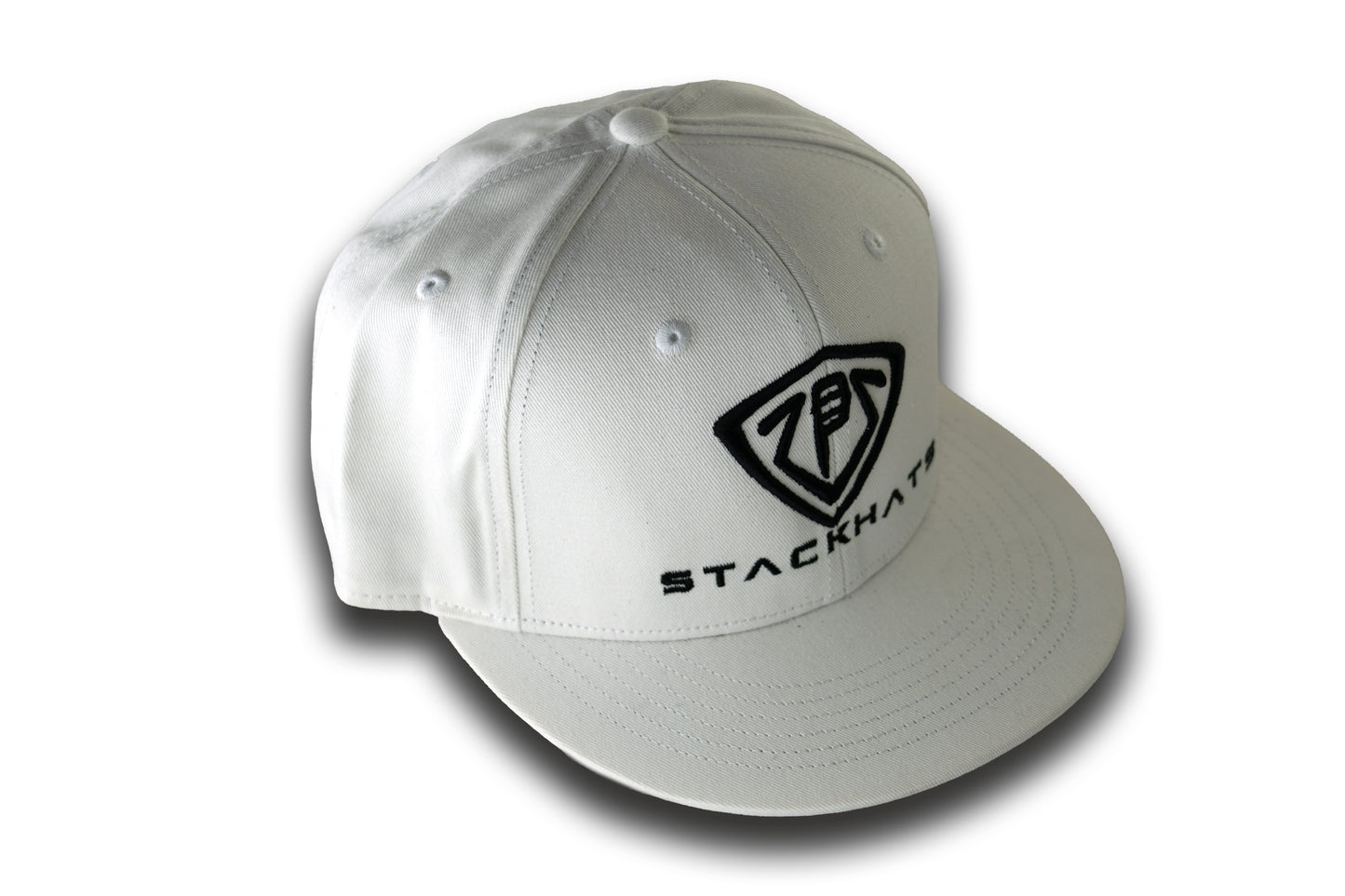 White Unisex Flat Bill StackHats Snapback