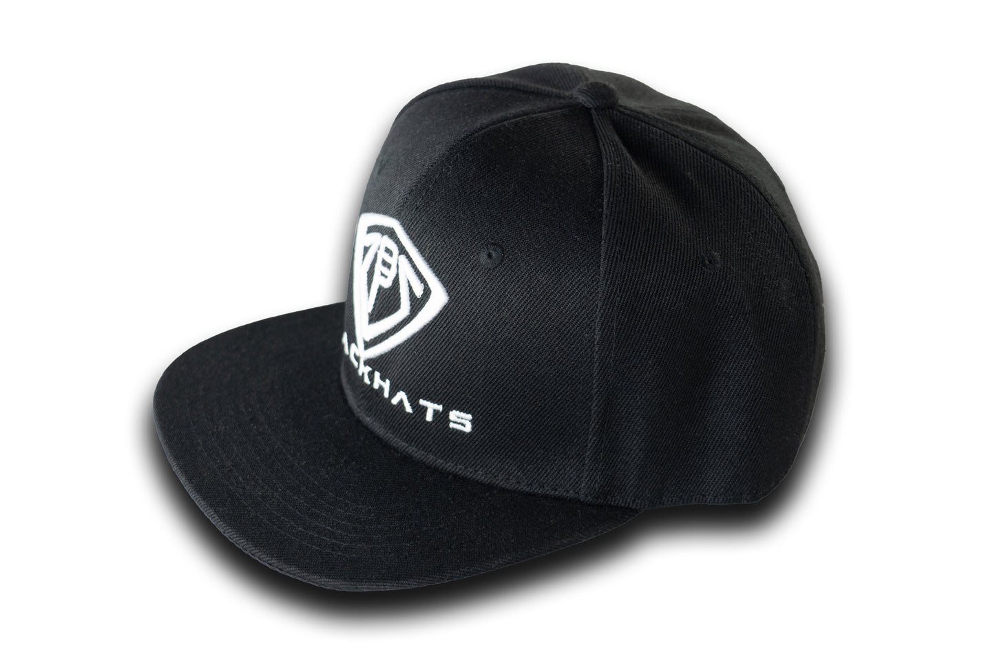 Black Unisex Flat Bill StackHats Snapback