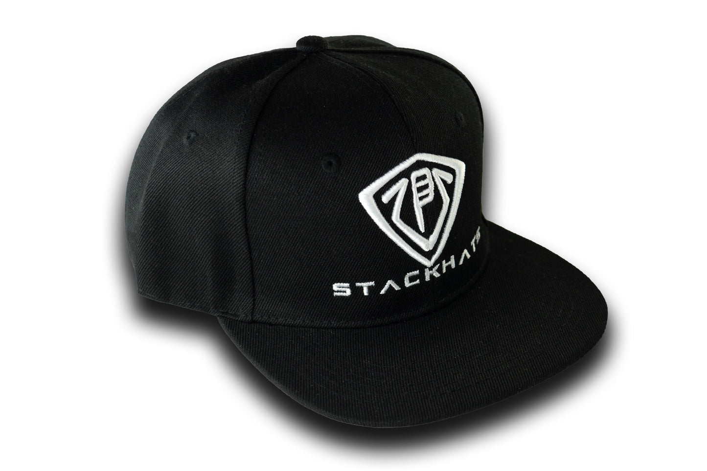 Black Unisex Flat Bill StackHats Snapback