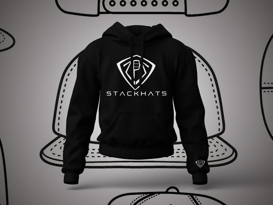 Mens StackHats Hoodie - Black