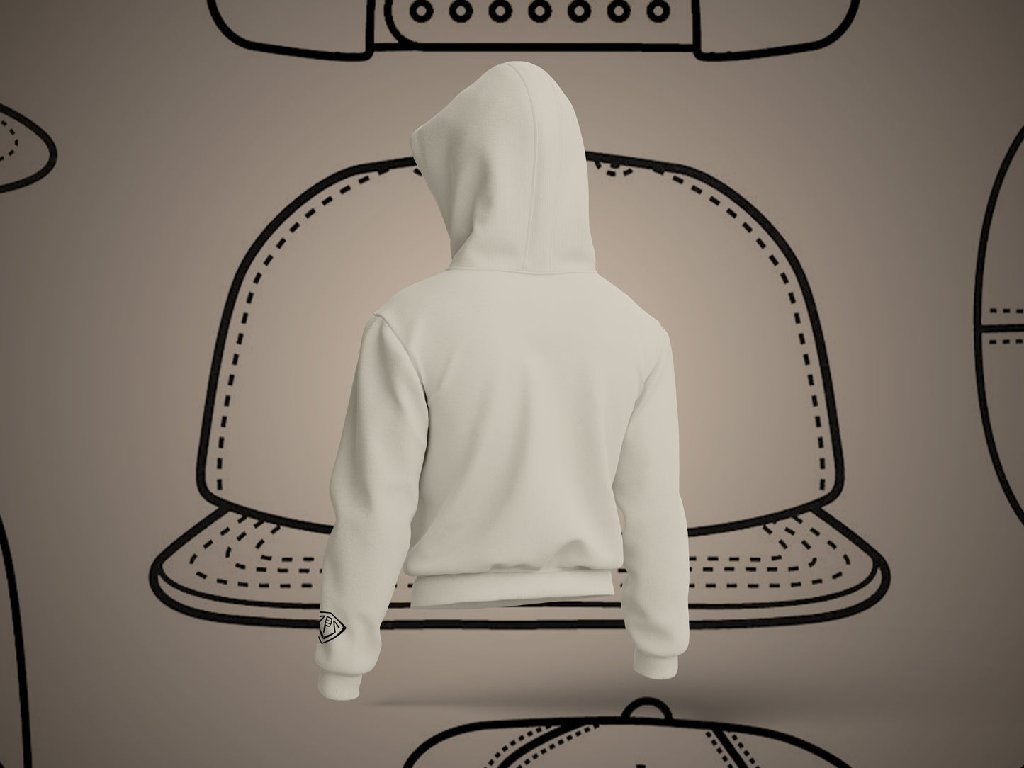 Mens StackHat Hoodie - Bone