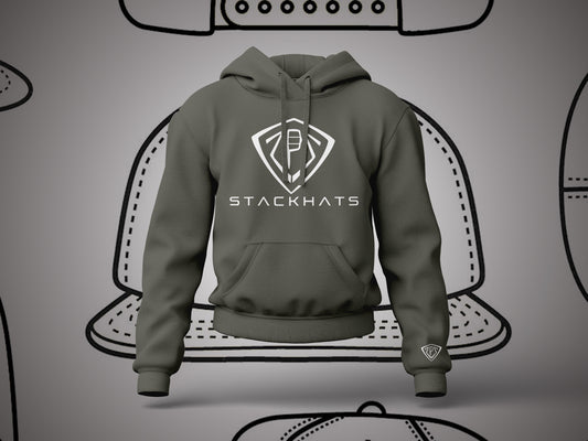 Mens StackHat Hoodie - Dark Grey