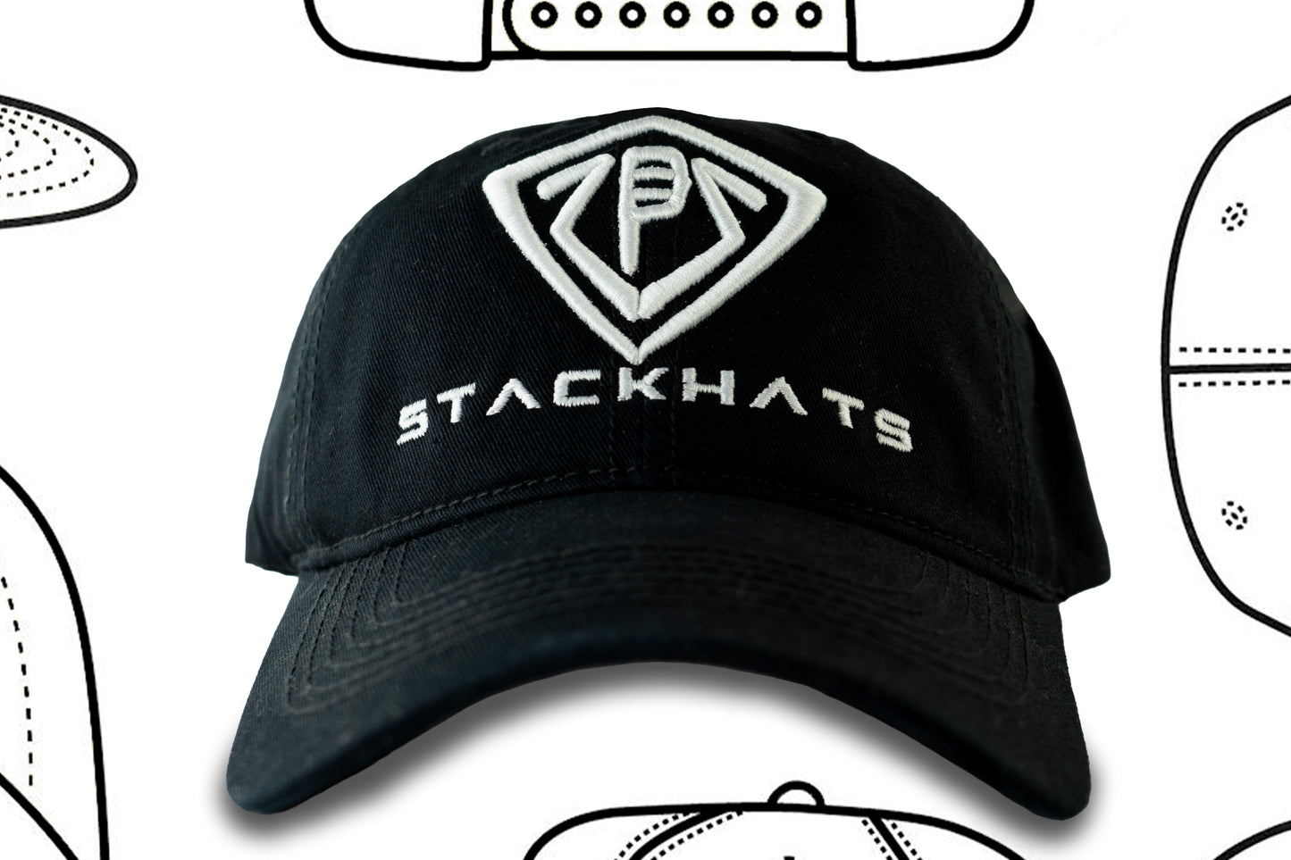 Black Unisex StackHats Soft Body Cap