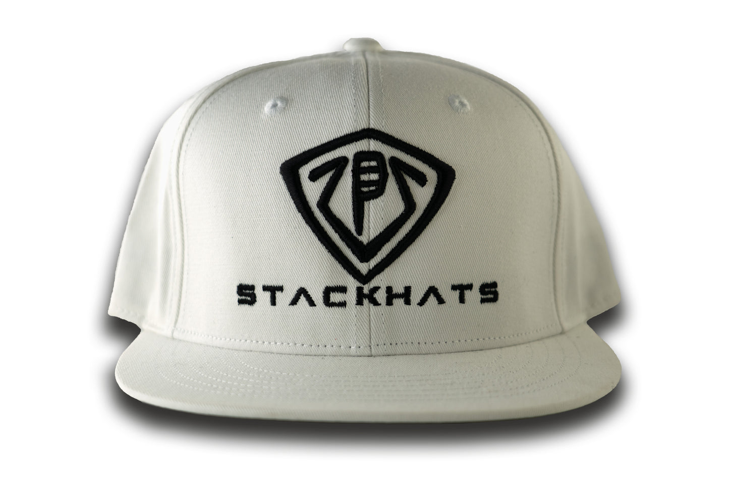 White Unisex Flat Bill StackHats Snapback