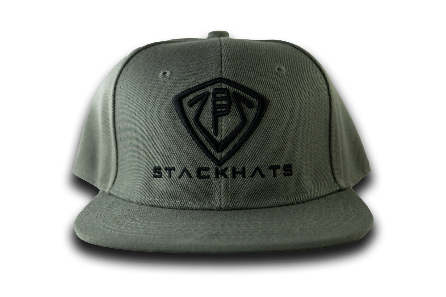 Grey Unisex Flat Bill StackHats Snapback