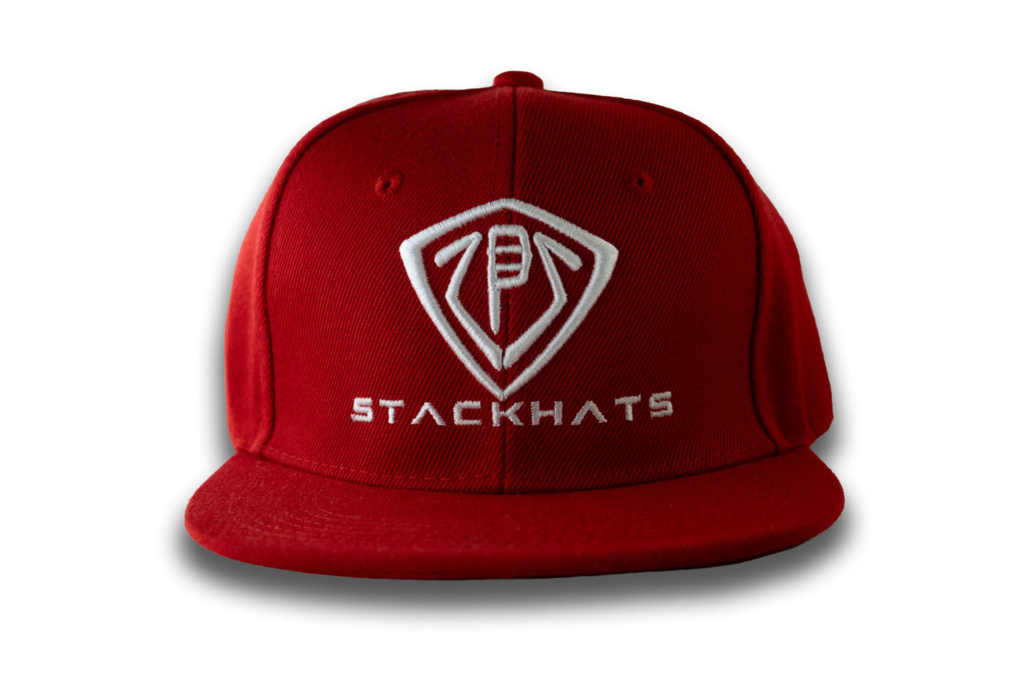 Red Unisex Flat Bill StackHats Snapback