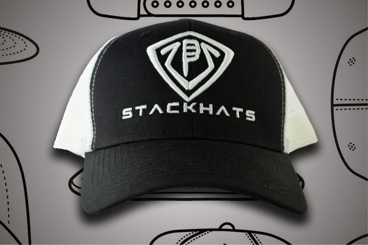 Black & White Unisex StackHats Snapback Trucker Hat