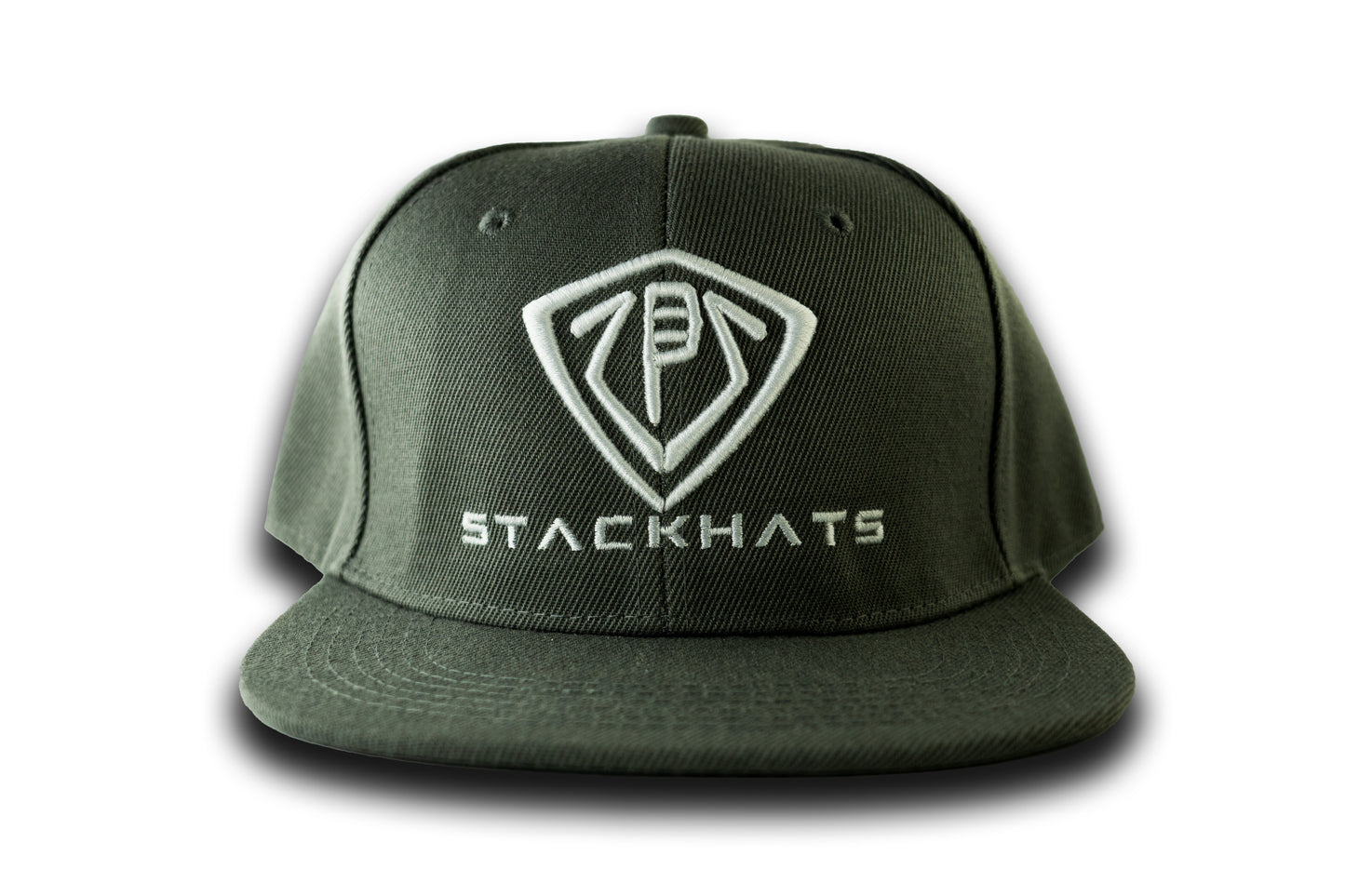 Grey Unisex Flat Bill StackHats Snapback