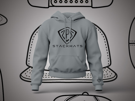 Mens StackHat Hoodie - Light Grey