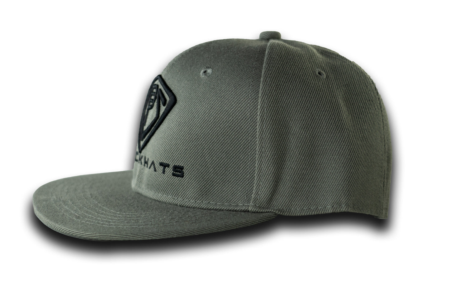 Grey Unisex Flat Bill StackHats Snapback