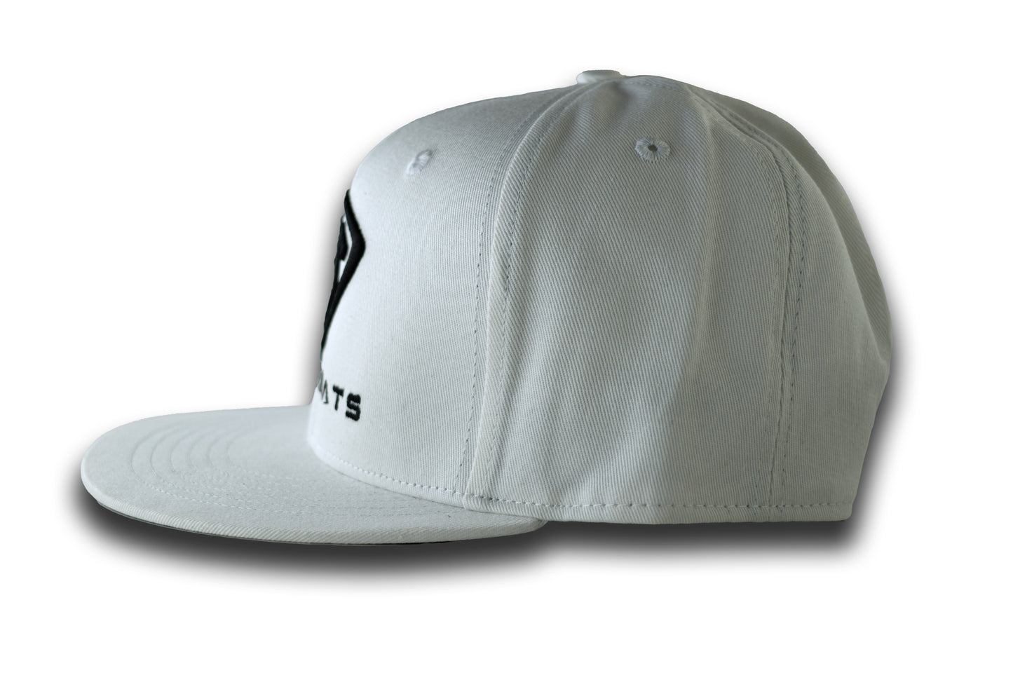 White Unisex Flat Bill StackHats Snapback