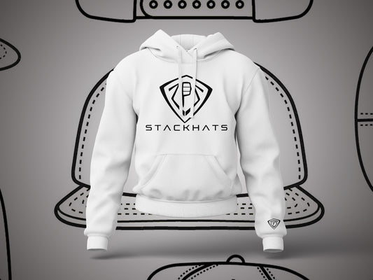 Mens StackHats Hoodie - White